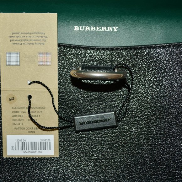 NWT BURBERRY PATTON D RING LEATHER CLUTCH WITH SMALL WALLET - Picture 9 of 9